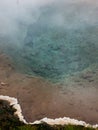 Steaming colorful hot spring pool in Geysir geothermal area Royalty Free Stock Photo