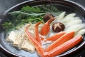 Steaming crab nabemono , japanese steamboat dish