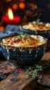 French Onion Soup in Rustic Bowl