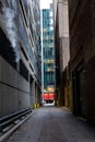 Narrow back alley in Chicago concrete jungles Royalty Free Stock Photo