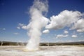 A steaming geyser in yellowstone national park