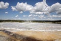 A steaming geyser in yellowstone national park