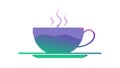 Steaming Gradient Coffee Cup Icon for Warm Beverages, vector design Generative AI Royalty Free Stock Photo