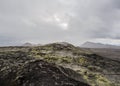 Steaming lava fields of Krafla volcanic system, located north of Lake Myvatn in North Iceland, Europe Royalty Free Stock Photo