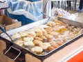 Steaming Oden dumplings, The famous Japanese food Royalty Free Stock Photo