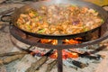 Steaming paella Royalty Free Stock Photo