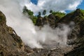 Steaming rushing from ground in Colo volcano, Indonesia