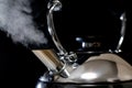 Steaming tea kettle Royalty Free Stock Photo