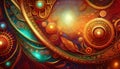 steampunk abstract background
