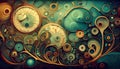 steampunk abstract background