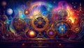 steampunk abstract background