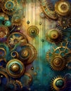 steampunk abstract background