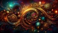 steampunk abstract background