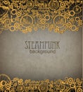 Steampunk background. Victorian era, steampunk style