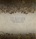 Steampunk background. Victorian era, steampunk style