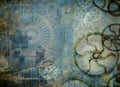 Steampunk Industrial Montage Background