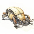 Steampunk Beetle Sketch By Victoria Mcshane