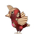 Steampunk Bird mechanical technical vector illustration Royalty Free Stock Photo