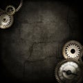 Steampunk border blurred Royalty Free Stock Photo