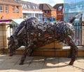 Steampunk Bull Sculpture at Royal Windsor shopping centre