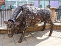 Steampunk Bull Sculpture at Royal Windsor shopping centre