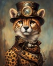 Steampunk Cheetah Portrait