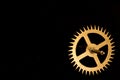 Steampunk Clock Cogs on Black Background Royalty Free Stock Photo