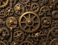 Steampunk Clockwork Gear Background Ã¢â¬\' Seamless Vintage Pattern Royalty Free Stock Photo