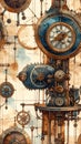 Steampunk Clockwork Machinery Illustration Royalty Free Stock Photo