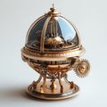 Steampunk Clockwork Orb with Intricate Gearwork