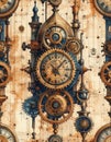 Steampunk Clockwork Time Machine Illustration Royalty Free Stock Photo
