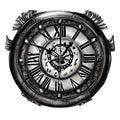 Steampunk clockwork universe. Generative AI. Royalty Free Stock Photo