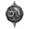 Steampunk clockwork universe. Generative AI. Royalty Free Stock Photo