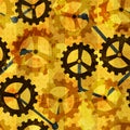 Steampunk cogwheel grunge seamless Royalty Free Stock Photo