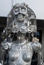 Steampunk decorative statue on a street of Ternopil, Ukraine