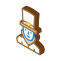 steampunk fantasy character isometric icon vector illustration