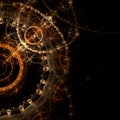 SteamPunk Fractal Background - Universe Clockwork Fractal Art