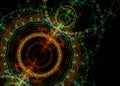 SteamPunk Fractal Background - Universe Clockwork Fractal Art