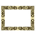 Steampunk frame engawe . Steampunk style.