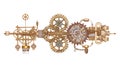 Steampunk Gadget with Gears & Compass, Retro Tech, vector design Generative AI Royalty Free Stock Photo