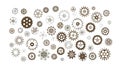 Steampunk Gear Pattern Texture, vector design Generative AI Royalty Free Stock Photo