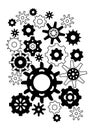 Steampunk Gears Background . Background vector illustration with gears on a white Royalty Free Stock Photo