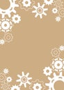 Steampunk Gears Background . Frame, Space for text. Background vector illustration of gears on a craft paper Royalty Free Stock Photo