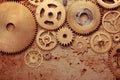 Steampunk gears background Royalty Free Stock Photo