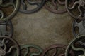 Steampunk Gears Frame Background