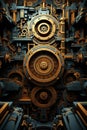 Steampunk gears wallpaper hd wallpaper, AI