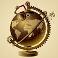 Steampunk globe