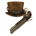 Steampunk Hat Goggles Gun