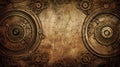 a steampunk inspired wallpaper, ai generated image