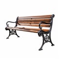 Steampunk-inspired Wooden Park Bench With Ornate Architectural Elements